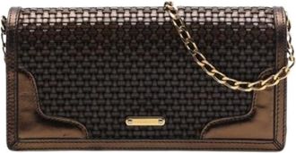 Burberry Borsa a spalla in pelle intrecciata e camoscio Pre-owned - - Pre-owned - Donna - Marrone - ONE SIZE