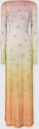 Missoni Long Cover-up Dress In Lam&eacute; Viscose With D&eacute;grad&eacute; Spiderweb Motif And Embroidery in Multicoloured at Nordstrom, Size 40 It