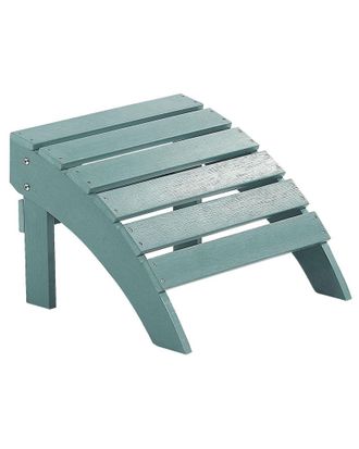 Beliani Poggiapiedi Da Giardino In Pvc In Colore Turchese Per Sedia Adirondack