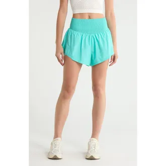 Free People FP Movement Carpe Diem Water Resistant Shorts in Glow Wave at Nordstrom, Size X-Small