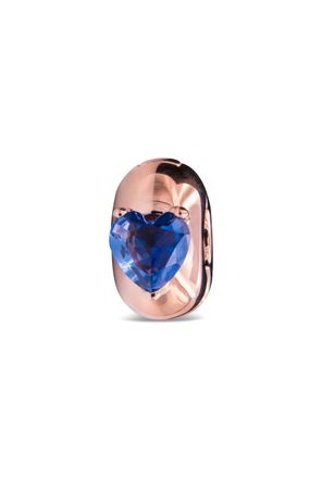 Pandora Colours Blue Heart Solitaire Clip Charm