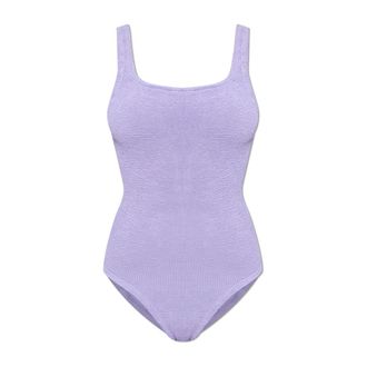 Hunza G Dames, Badkleding, Paars, Maat: ONE Size Polyamide