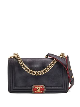 Chanel quilted leather chain bag - women - Leather - One Size - Blue