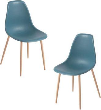 Regalos Miguel Regalos Miguel - Packs Sillas Comedor - Pack 2 Sillas Mykle - Azul Petr&oacute;leo