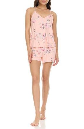 Flora Nikrooz Makayla Lace 4-Pack Assorted Short Pajamas in Peach at Nordstrom Rack, Size X-Large