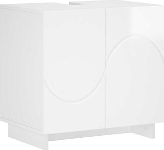 vidaXL Mueble De Ba&ntilde;o Blanco Brillante 60 X 41 X 58 Cm Vidaxl