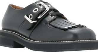 Marni Black Leather Buckle Detail Loafers Size 37