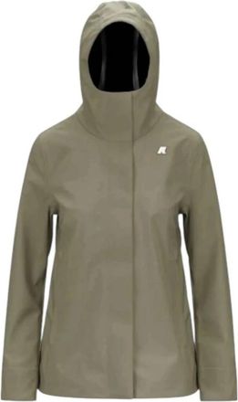 K-Way Groene Waterdichte Winddichte Jas - Dames - Zomerjassen - Groen - L - Nylon - Jassen