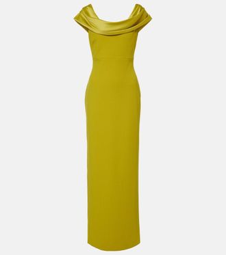 Solace London Adele satin-trimmed gown
