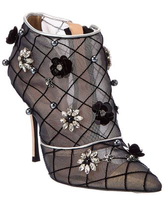 Roger Vivier Satin & Mesh Boot