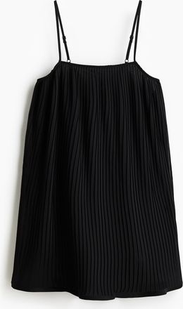 H&M Pleated strappy dress - Schwarz