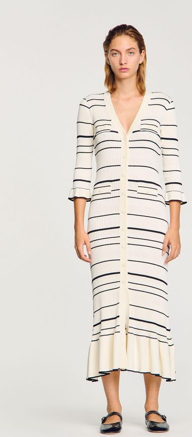 Sandro Robe longue en maille rayée dès 195,00 € - sur Stylight