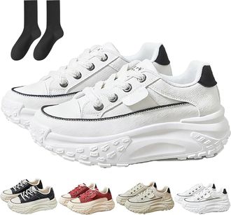 Generic Avelya Orthopedic Heightening Shoes-Orthopedic Walking Shoes for Women-1.8 Anti-Slip Sole,Lightweight Comfortable Fashion (White,5.5)