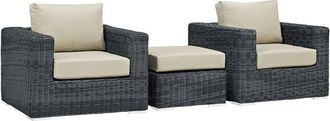 ModWay Summon 3-Piece Outdoor Patio Sunbrella Sectional Set