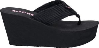 Rocket Dog Dames/dames duikers Webbing Slip On Wedge Sandalen (Zwart)