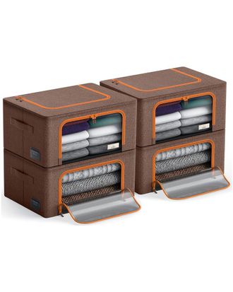 Sorbus Storage Bins With Metal Frame