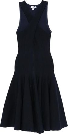 Alaia Vestido SM Punto Marino Elastico - Dames - Kleedjes - Blauw - XS - Kleedjes