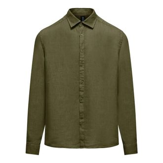 Bomboogie Heren, Overhemden, Groen, Maat: XL Linnen