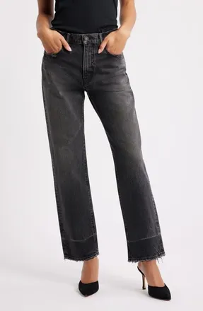 Moussy Vintage Haverhill Straight Leg Jeans in Black at Nordstrom, Size 24