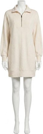 Faherty Legend Quarter Zip Dress In Off White