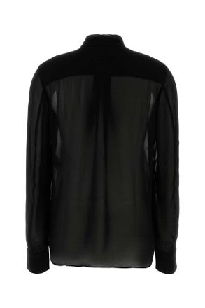 Isabel Marant Womens Black Crepe Elaura Blouse Exterior: Silk Maglie