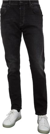 Pantaloni Torino Klassieke Denim Jeans voor dagelijks gebruik - Heren - Slim Fit Jeans - Zwart - W36 - Denim - Jeans
