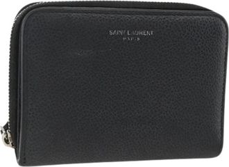 Saint Laurent Pre-owned Vintage Bifold Portemonnee - Dames - Vintage Accessoires - Zwart - ONE Size - Leer - Vintage