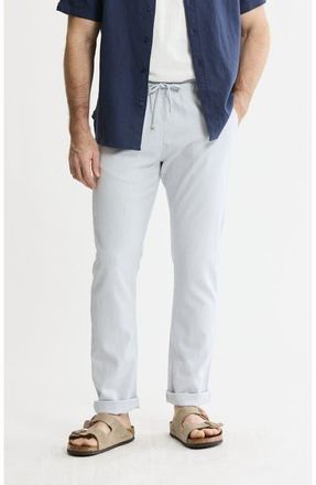 J.A.C.H.S. Linen Blend Drawstring Pants in Light Grey at Nordstrom, Size Xx-Large