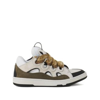 Lanvin Sneakers Bianco, Verde-Uomo