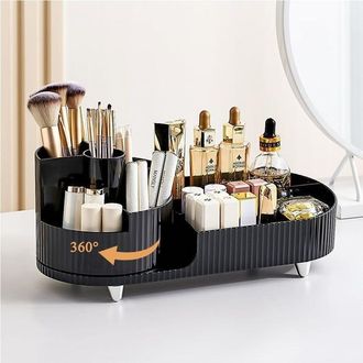 OEM Organizador De Maquillaje Para Tocador, Soporte Giratorio De 360 Grados Para Brochas De Maquillaje, Organizador Grande Para El Cuidado De Cosm&eacute;ticos