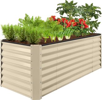 Best Choice Products 8x2x2ft Outdoor Metal Raised Garden Bed, Planter Box for Vegetables, Flowers, Herbs