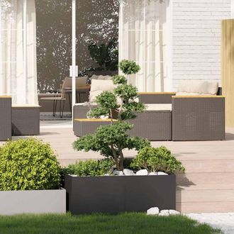 Berkfield Home Planter Black 100x100x40 cm Steel | Size: 100 x 100 x 40 cm