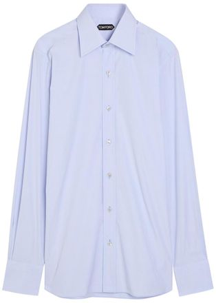 Tom Ford Slim-fit Cotton Shirt - Blue - 40 (C15.75 / M)