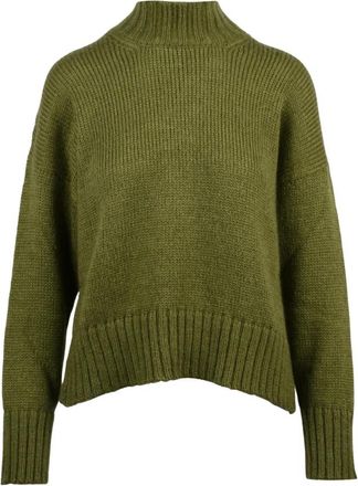 Alpha Studio Maglione a lupetto - Dames - Coltruien - Groen - XL - Wol - Truien & Vesten