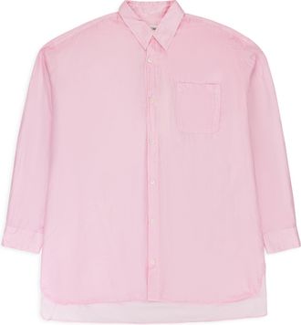 Our Legacy PINK OVERSIZE COTTON SILK DARLING BUTTON-DOWN SHIRT