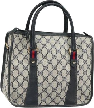 Gucci Pre-owned Plastic Handbag - Dames - Vintage Handtas - Blauw - ONE Size - Vintage