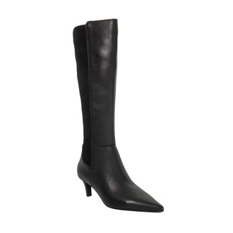 Dune London Dune Dames Sultry - Leren Knie Hoge Kitten Heel Laarzen