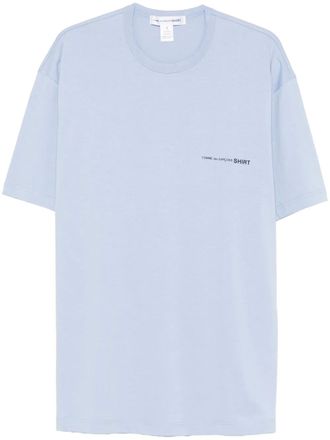 Comme Des Gar&ccedil;ons Katoenen T-shirt met logoprint - Blauw
