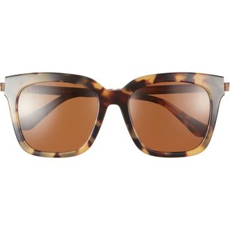 DIFF Eyewear Bella 54mm Polarized Square Sunglasses in Brown at Nordstrom Rack