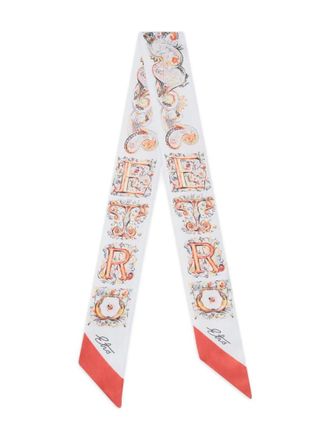 Etro Powder Blue Logo Bandana Scarf