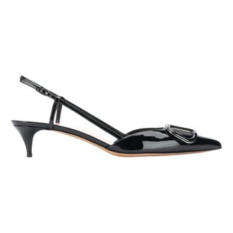 Valentino Schoenen, Dames, Zwart, 39 1/2 EU, Leer, VLogo Signature Slingback Pomp