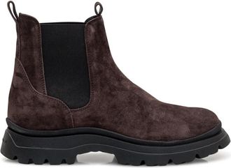 Hogan Brown Slip-on Chelsea Boots