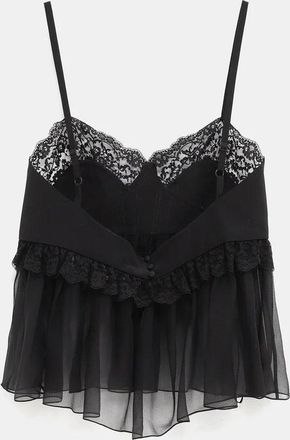 Chlo&eacute; Womens Haut En Cr&ecirc;pe De Chine Soie Noir Black Top