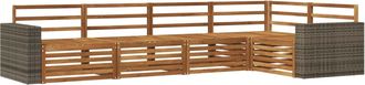 vidaXL Conjunto De Sof&aacute;s De Exterior 5 Uds. Natural Vidaxl