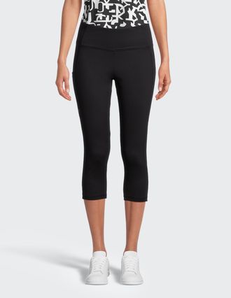 Joy Trainingstights JOY SPORTSWEAR 3/4 TIGHTS ROXANNE, Damen, Gr. 36, N-Gr, schwarz, Single Jersey, Obermaterial: 88% Polyamid, 12% Elasthan, unifarben, H