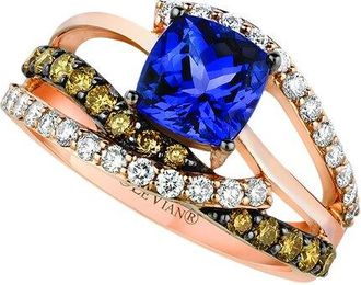 Le Vian Weave 14K Rose Gold 2.27 Ct. Tw. Diamond & Tanzanite Cocktail Ring