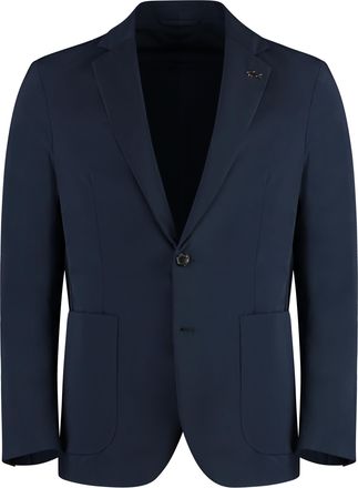 Paul & Shark Paul & Shark Mens Single-breasted Two-button Jacket - Dark Blue Nylon - Size EU 50 (Mens)