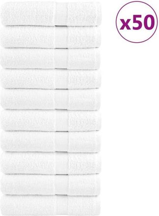 vidaXL Vidaxl - Toallas De Mano Solund 50 Unidades Blanco 50x100 Cm 600 Gsm
