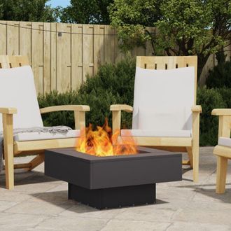 vidaXL vidaXL Focolare Nero 60 x 60 x 30 cm Acciaio