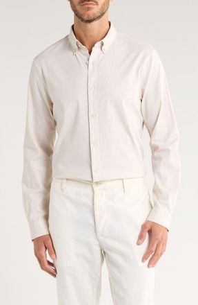 Nordstrom Stretch Cotton Button-Down Oxford Shirt in Beige White Eoe at Nordstrom Rack, Size Xx-Large